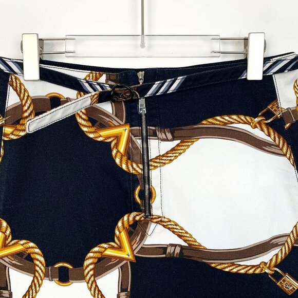 Louis Vuitton Womens Rope Chain Print A-Line Skirt Size 42 Made In Italy - Picture 5 of 8